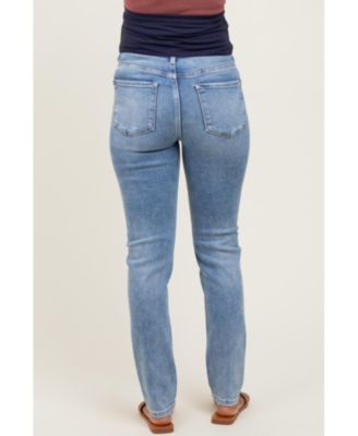 Maternity Light Blue Vintage Wash Skinny Jeans