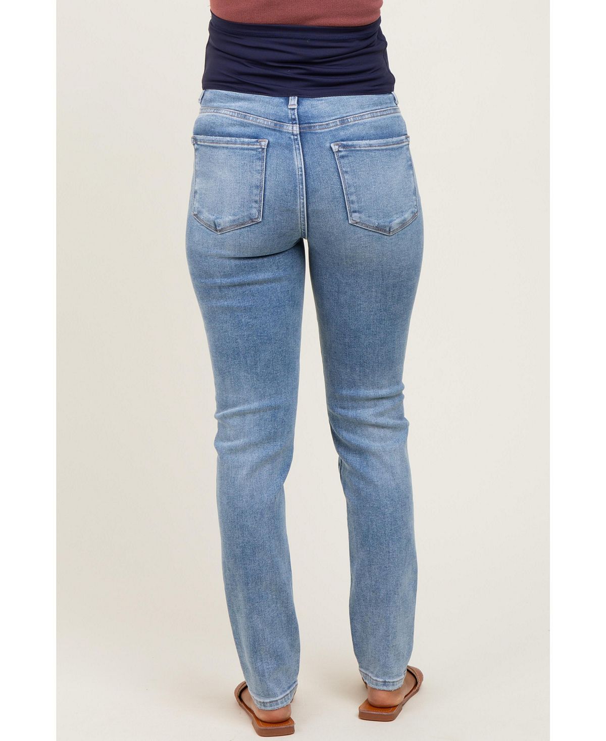 Pinkblush Women's Light Blue Vintage Wash Skinny Jeans view 4 — MAYCSS fashion products