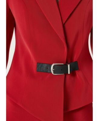 Women's Wool-Blend Fitted Blazer