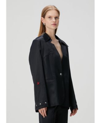 Women's Linen-Blend Tailored Blazer