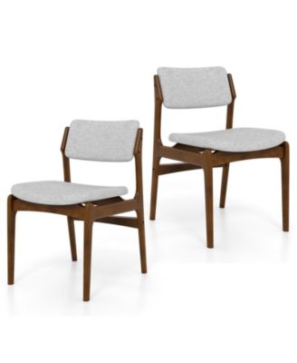 Modern Padded Dining Chairs Set of 2 w/Padded Seat Tilt Backrest for Dining Room