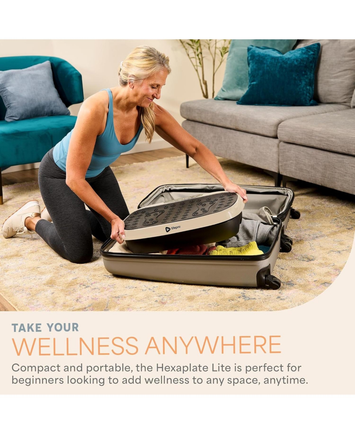 LifePro Mini Vibration Plate Exercise Machine – Full Body Platform for Lymphatic Drainage, Back & Joint Pain Relief