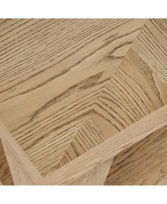 Modern Contemporary 50" Coffee Table with Storage Shelf and Hidden Casters