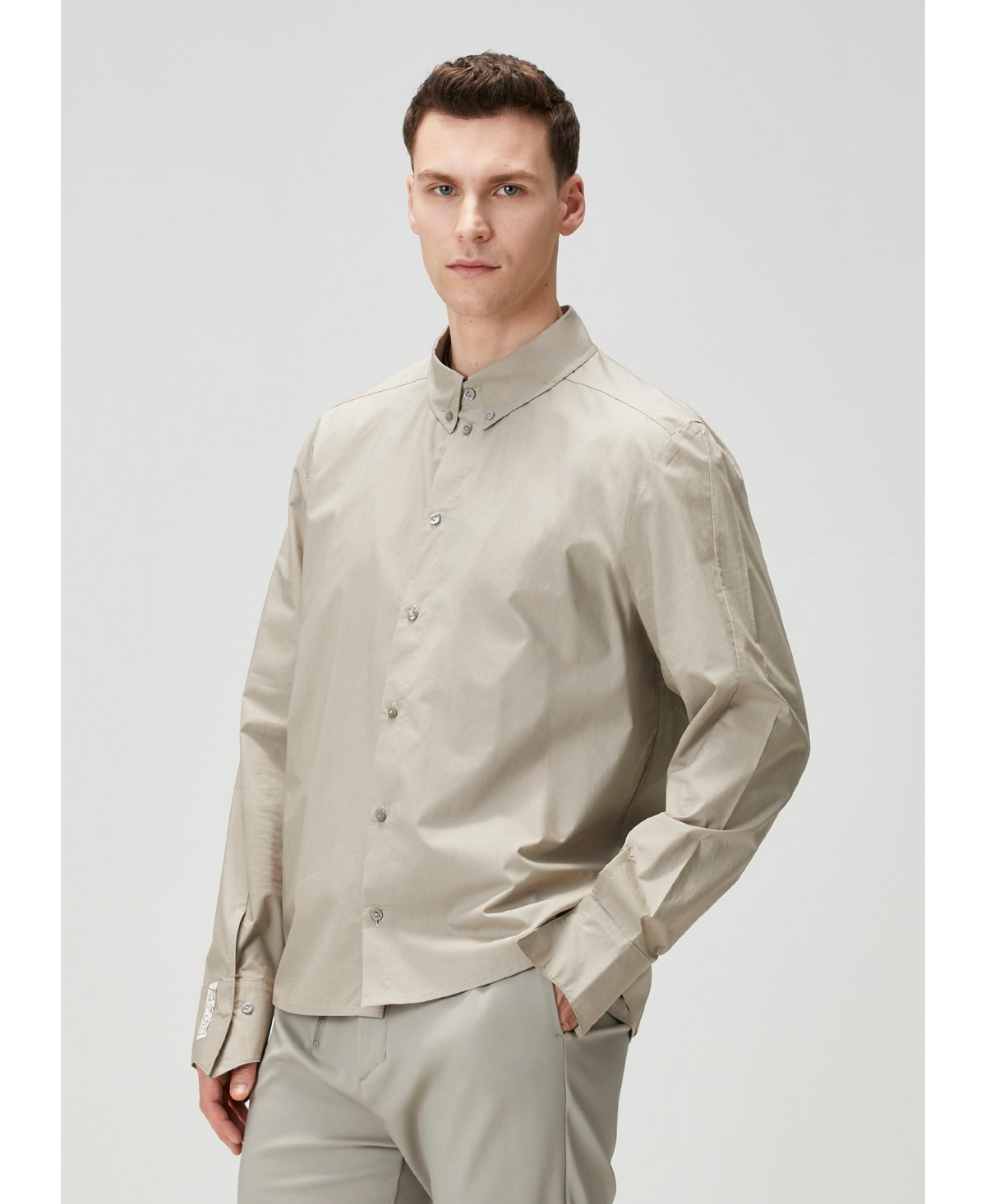 Pcfg Men's Cotton Patch-Detail Woven Shirt