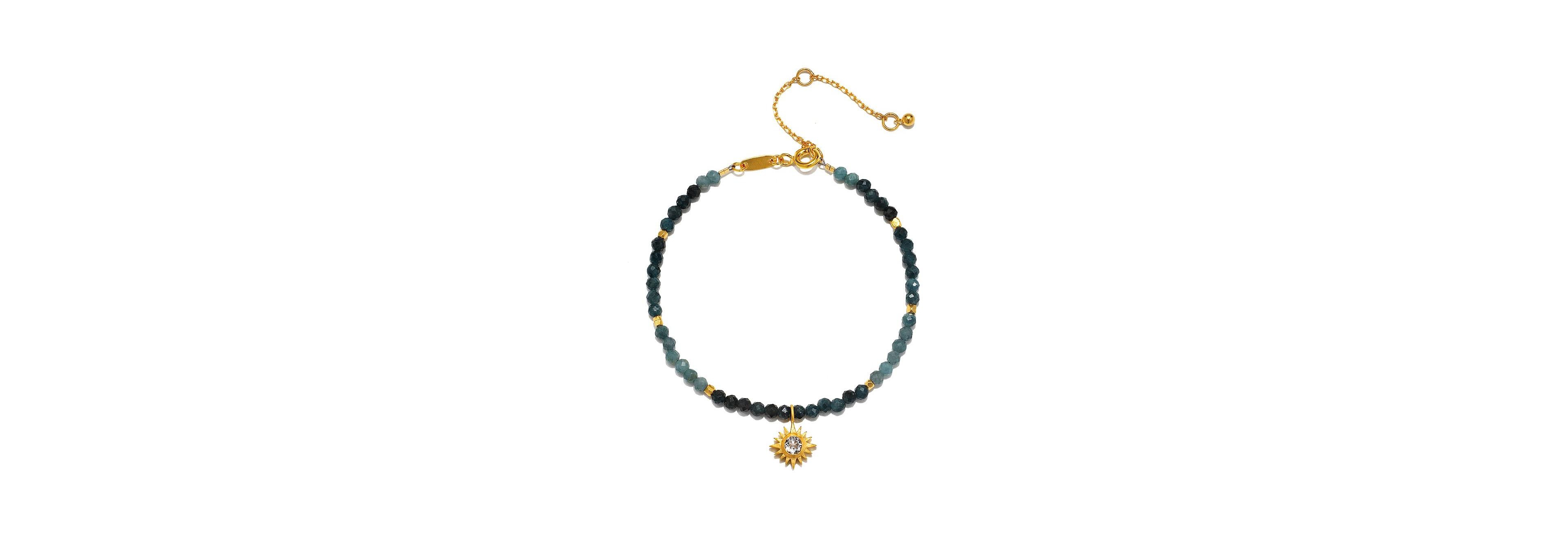 Satya Jewelry Blue Sapphire Starburst Beaded Bracelet
