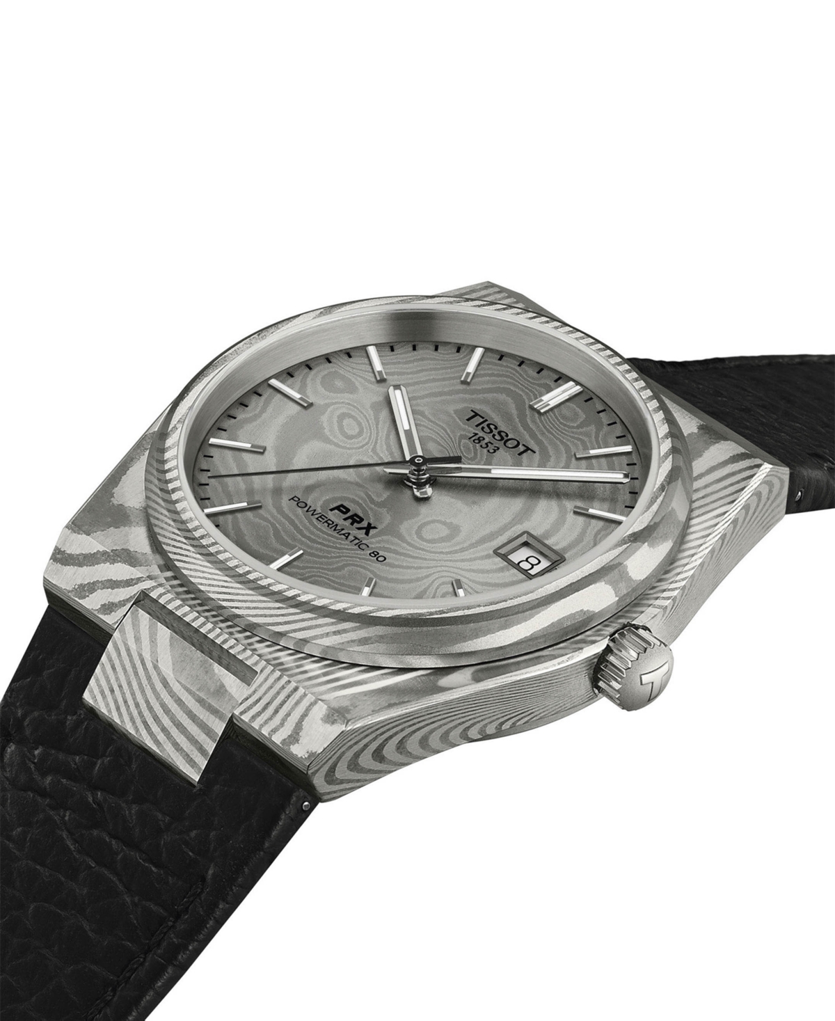 Tissot Unisex Black Leather Bracelet Watch, 38mm