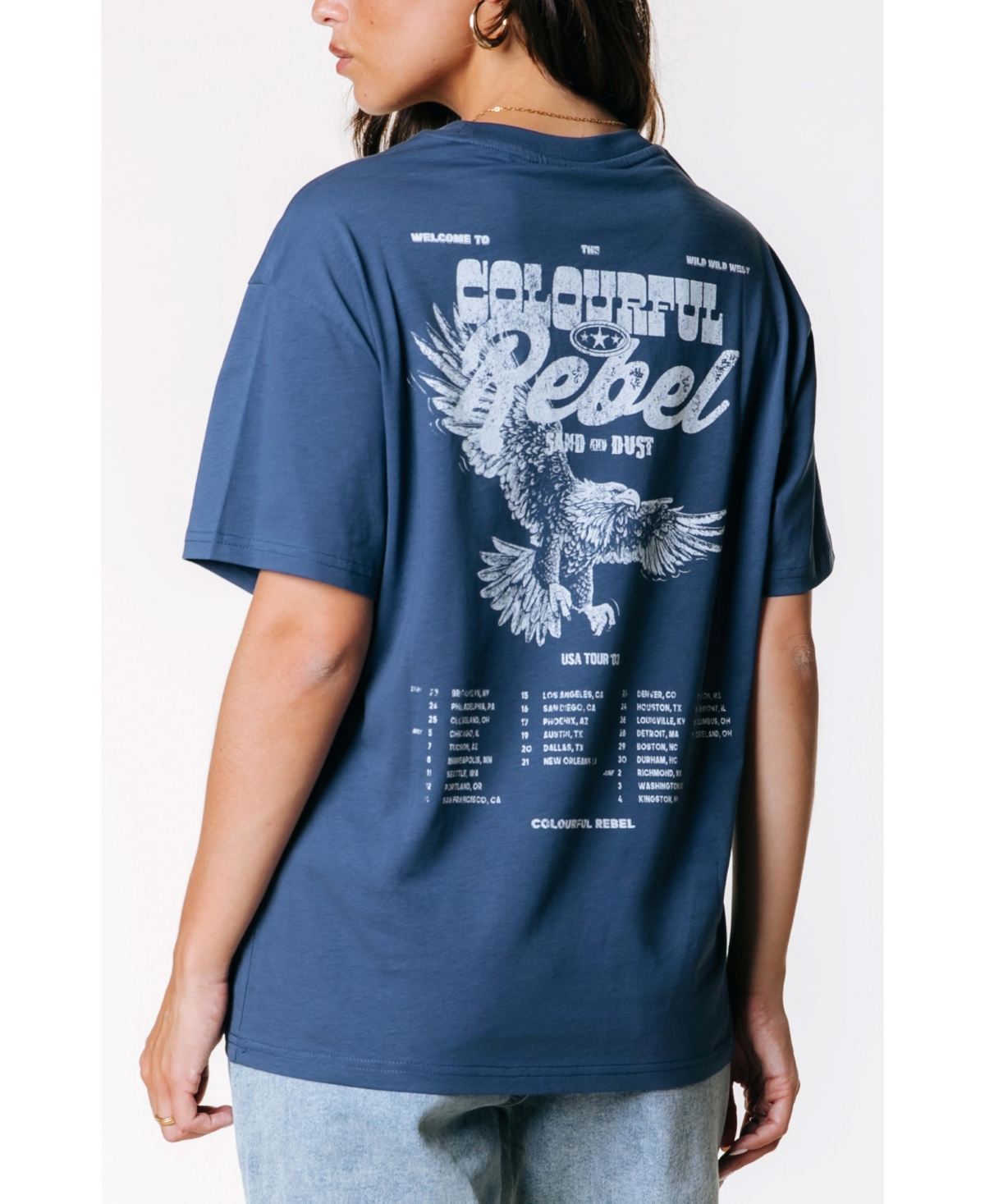 Colourful Rebel Women's Sand and Dust Tour Loosefit Tee