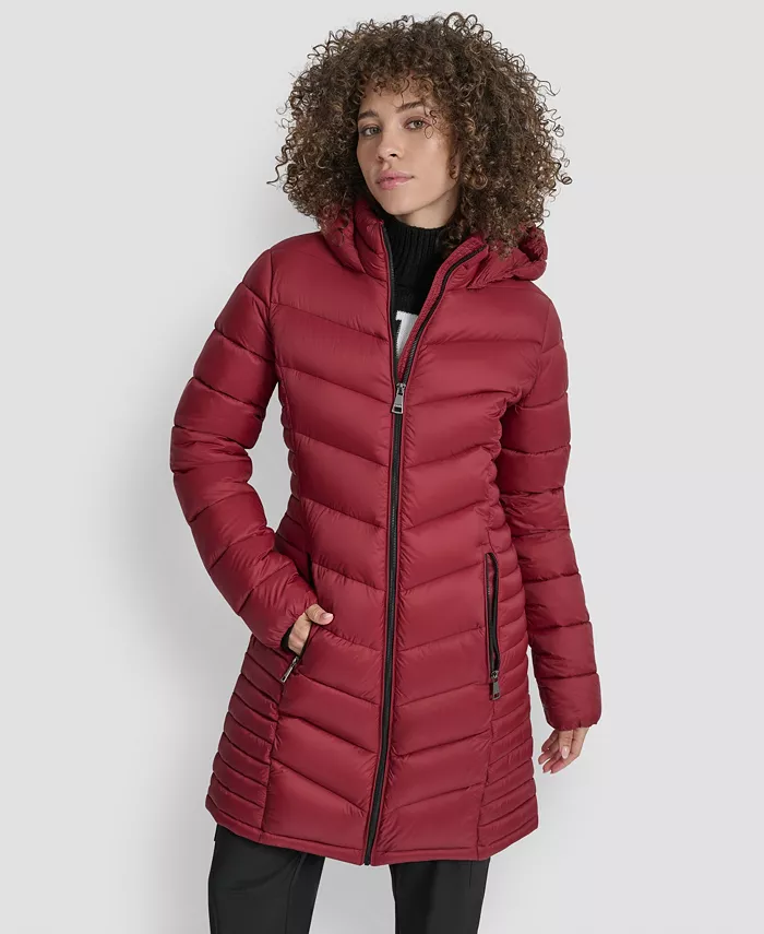 Women's Zip-Front Long Coat