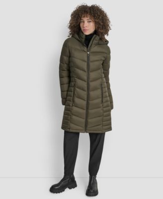 Women's Zip-Front Long Coat
