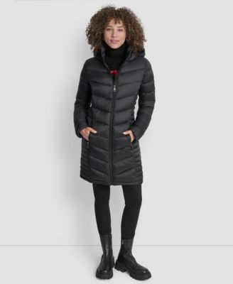 Women's Zip-Front Long Coat