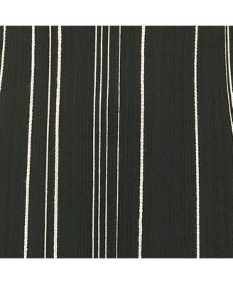 Women's Black Braided Rib Knit Maxi Dress