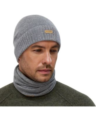 Men's Unisex Ribbed Lambswool Beanie