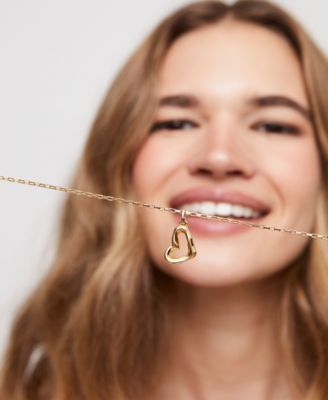 18K Gold Plated Big Heart Shaped Charm