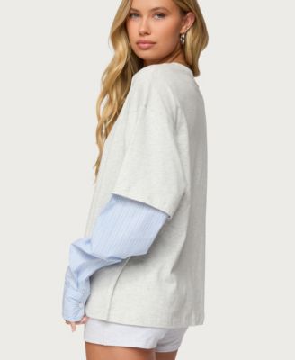 Women's Tailor Oversized Layered Top