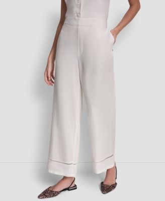 Women's High Rise Pull-On Wide Leg Ankle Pants