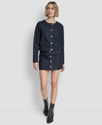 Women's Crewneck Denim Jacket