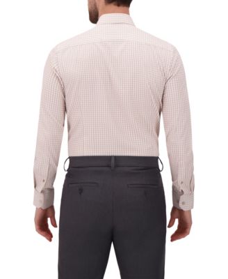 Men's 4-Way Check-Print Woven Dress Shirt
