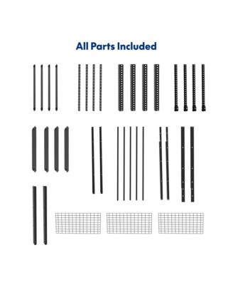 Max Series 48 in. W x 72 in. D x 22-40 in. H Black Heavy Duty Ceiling Mounted Overhead Garage Storage Rack-GR46BMAX-E