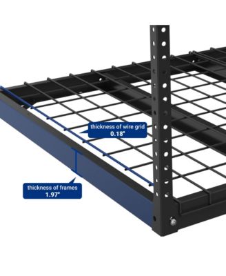 Max Series 48 in. W x 96 in. D x 24 - 40 in. H Black Heavy Duty Ceiling Mounted Overhead Garage Storage Rack-GR48BMAX-E