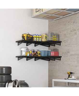 Heavy Duty Garage Wall Shelf MAX Series, Black — 40" X 24"