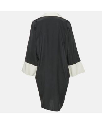 Women's Black Silk Shirt Dress