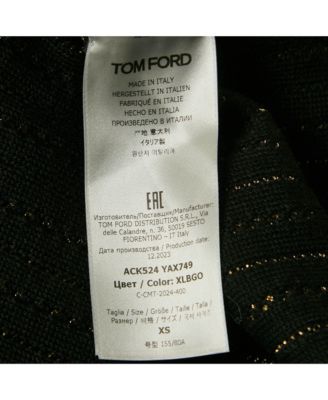 Women's Black/gold Lurex Slinky Rib Knit Crewneck Maxi Dress