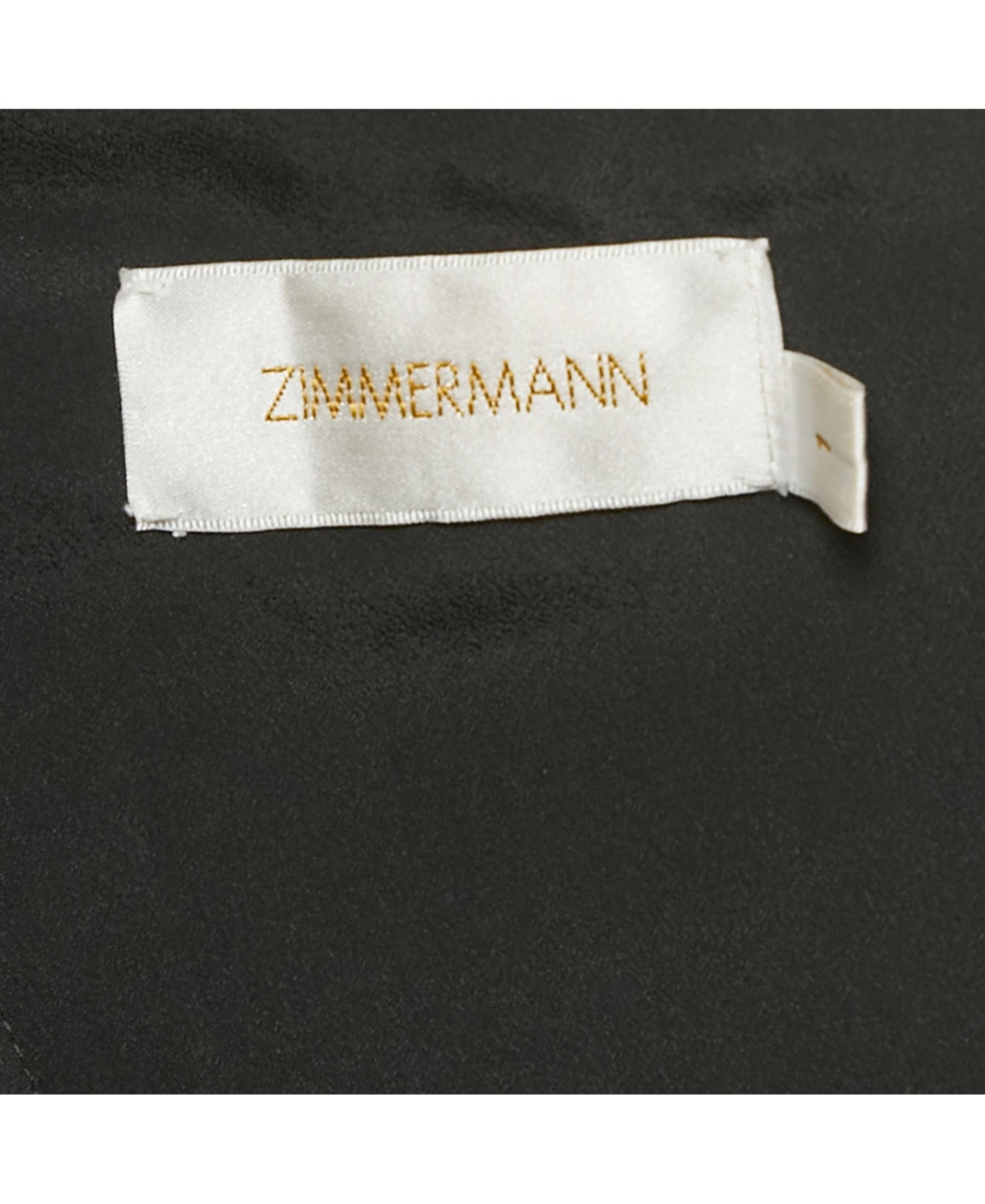 Pre-Owned Zimmermann Women's Black Satin One Shoulder Bow Detail Mini Dress