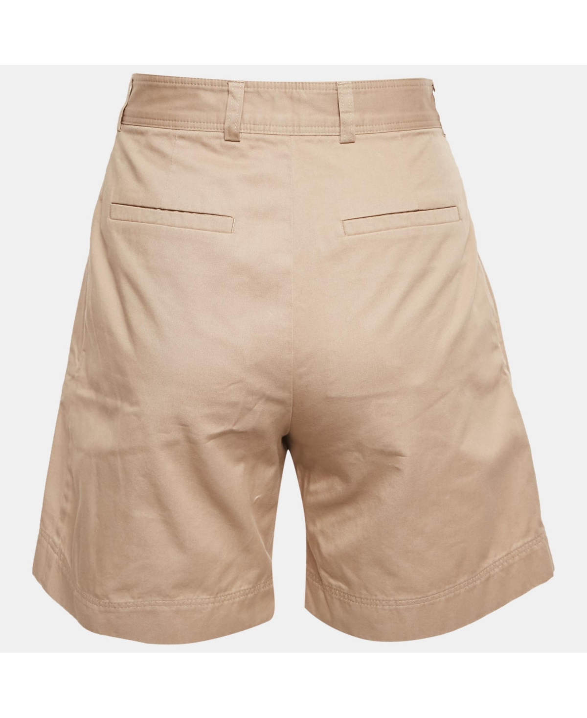 Pre-Owned Toteme Women's Beige Cotton Twill Pleated Shorts