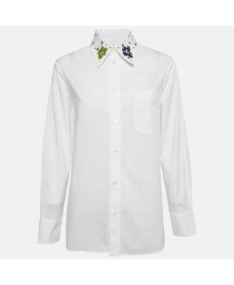 Women's Navy Blue Cotton Crew Neck Long Sleeve Sweatshirt