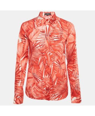 Women's Tropical Print Cotton Shirt