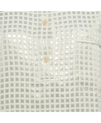 Women's Cream Lurex And Cotton Tunic