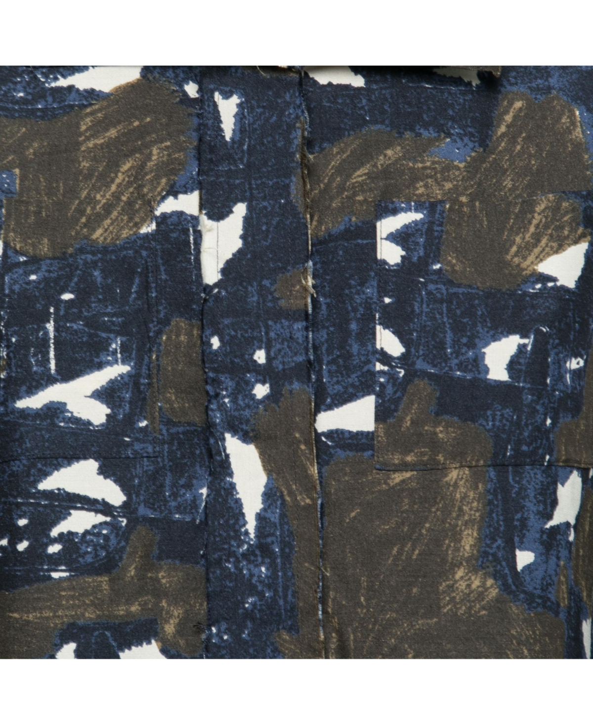 Pre-Owned Marni Women's Navy Blue & Green Printed Silk Tunic