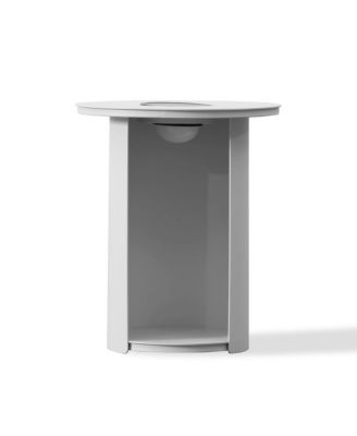 Onza - Outdoor White End Table w/ Solar Light