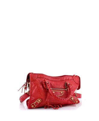 Small City Classic Metallic Edge Bag Leather