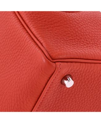 Pre-Owned HERMES Kelly 28 Handbag Red Togo with Palladium Hardware
