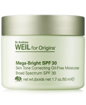Dr Andrew Weil for Origins Mega-Bright Spf 30 Skin Tone Correcting Oil-Free Moisturizer 17-oz