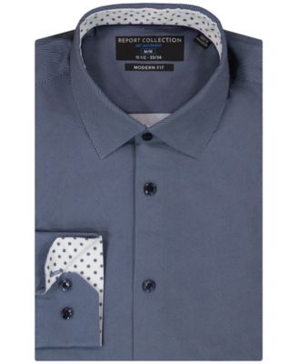 Men's 4-Way Modern-Fit Woven Dress Shirt