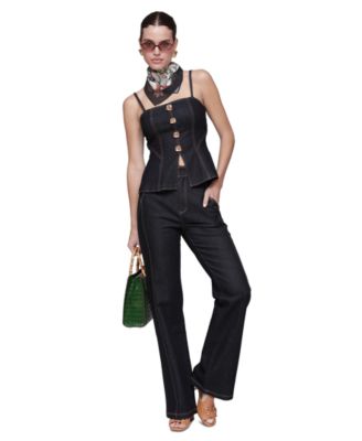 Women's Square Neck Peplum Top