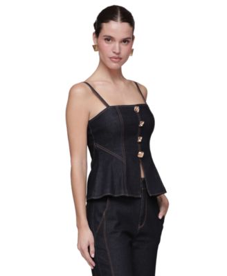 Women's Square Neck Peplum Top