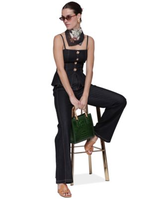 Women's Square Neck Peplum Top