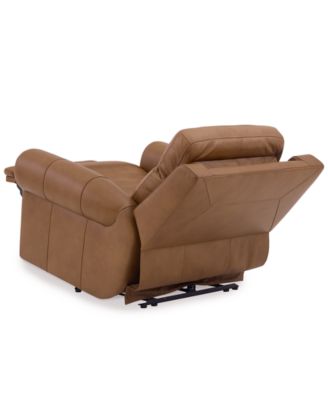 Alexandre Leather 39" Power Rocker Recliner with Power Headrest, Exclusively at Macy's
