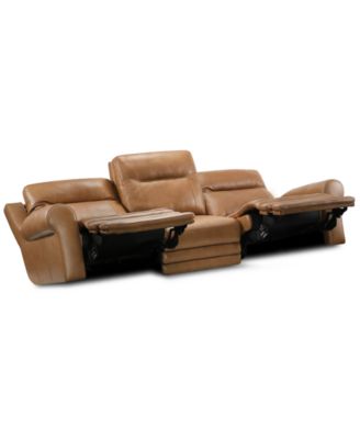 Alexandre Leather 3-Pc. Sofa with 2 Power Motion Recliners, Exclusively at Macy's