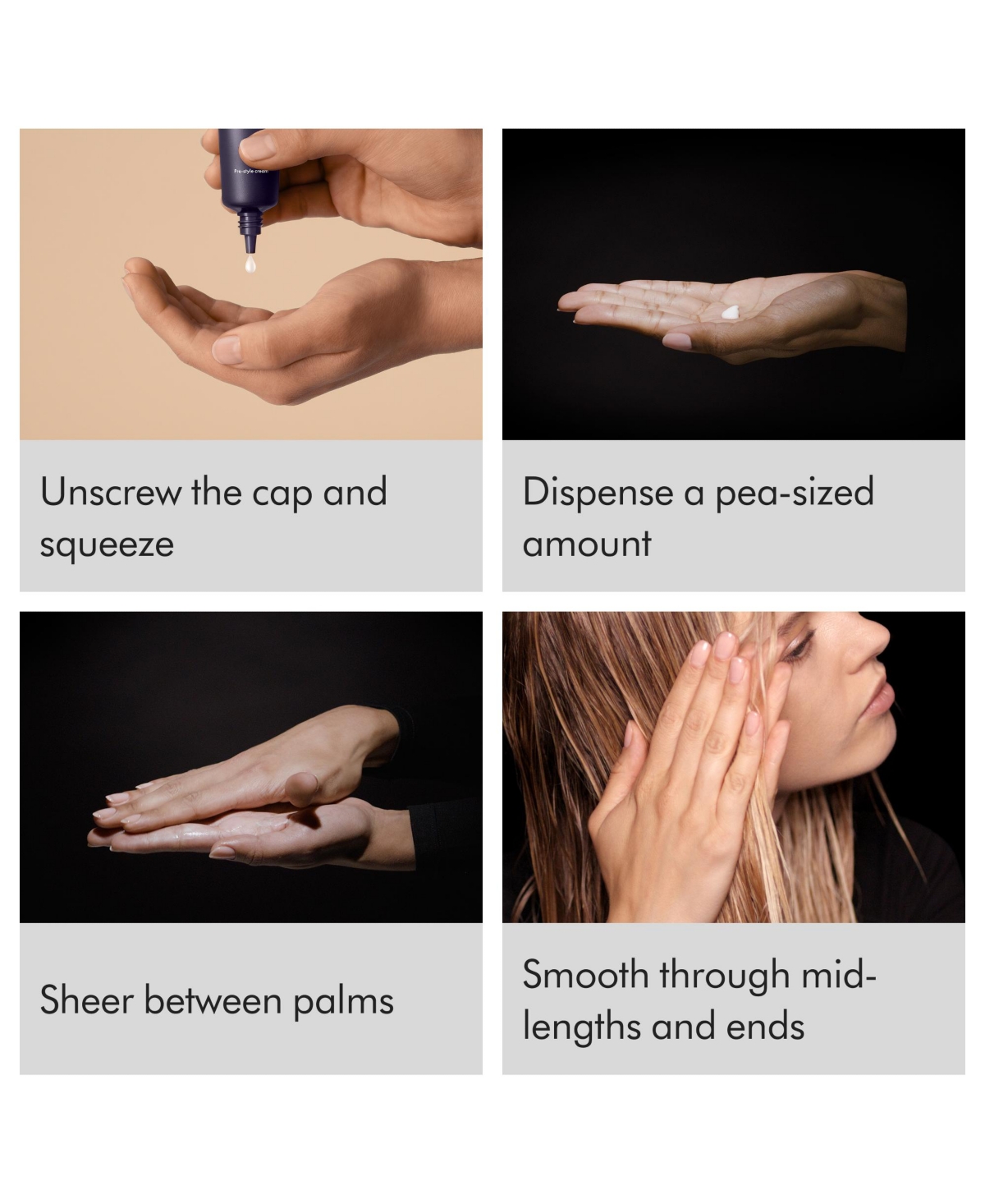 Dyson Chitosan Pre-style cream travel mini, Straight to wavy, Light conditioning, 30mL