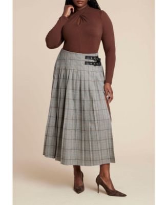 Women's Plus Size Keyhole Twist Drape Top