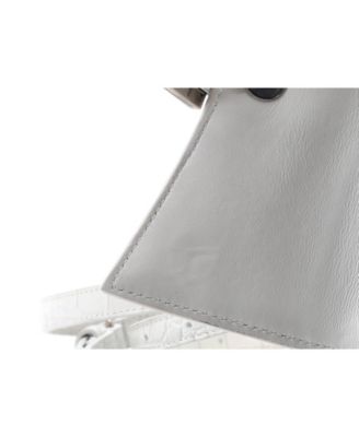 XS Hourglass Top Handle Bag Embossed Leather