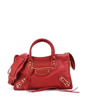 Small City Classic Metallic Edge Bag Leather