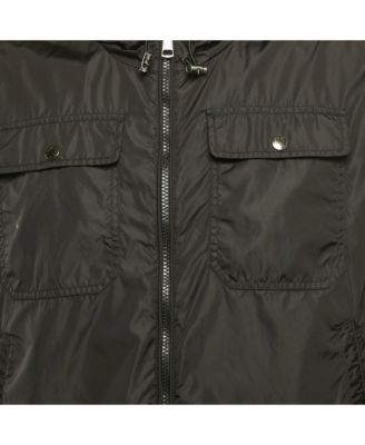 Men's Black Nylon Hooded Zip-Up Jean-Claude Jacket