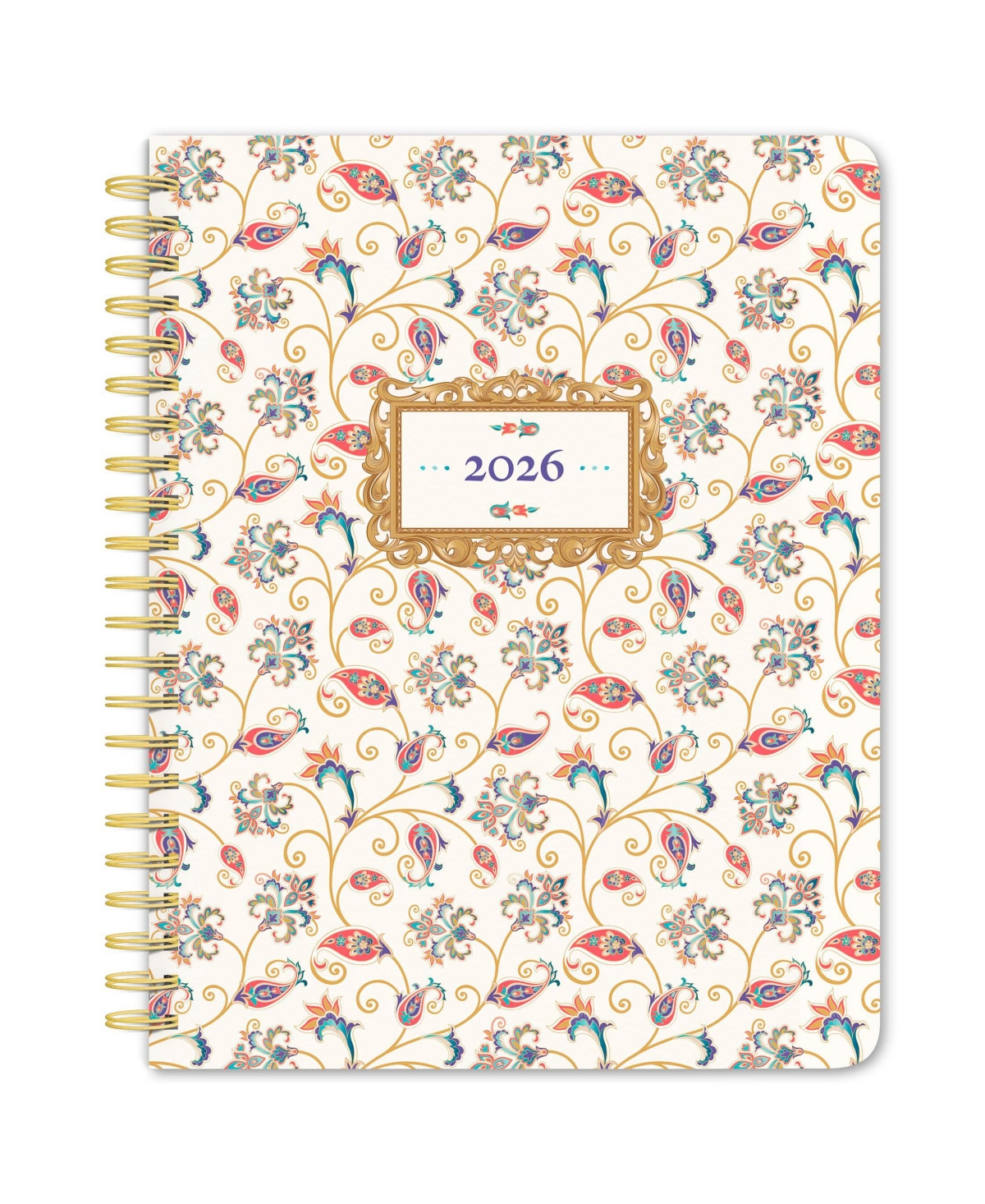 BrownTrout Tuscan Delight | 2026 6 x 7.75 Inch Weekly Desk Planner | Foil Stamped Cover