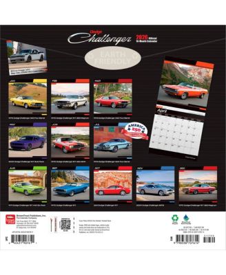 Dodge Challenger OFFICIAL | 2026 12 x 24 Inch (Hanging) Monthly Square Wall Calendar | Plastic-Free