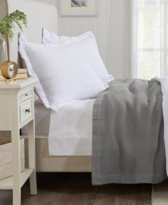 Lightweight Waffle Weave Summer Bedding Cotton Throw Blanket